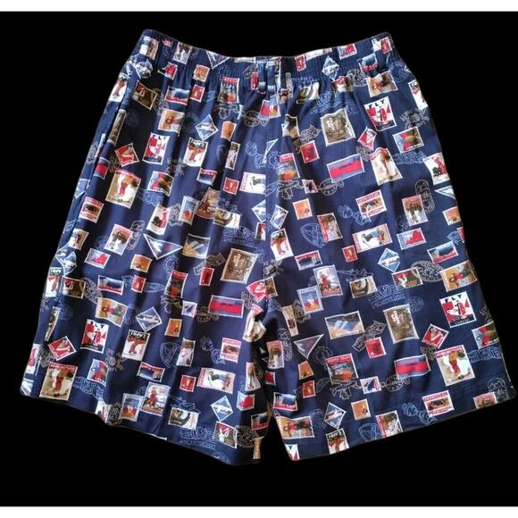 Line-up For Sport Vintage 90s Graphic Golf Shorts Sz L High Rise Elastic Waist - Picture 8 of 8